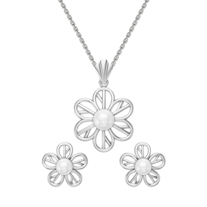 Florin Freshwater Pearl & 92.5 Silver Pendant Set
